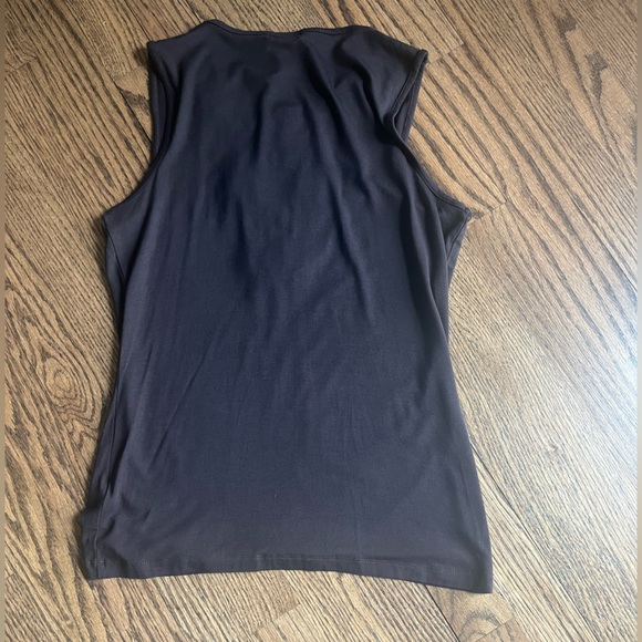 Cache Brown Sleeveless Keyhole Top with Gold Accents - Picture 4 of 7